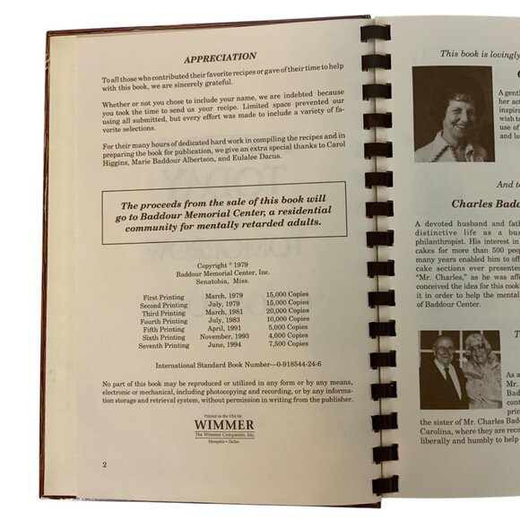 Yesterday Today and Tomorrow Cookbook by Charles Baddour 1994 Spiral Bound - Picture 4 of 13